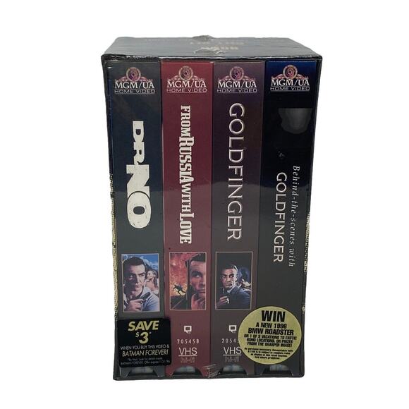 MGM/UA Other - Bond 007 Gift Set Volume 1 VHS 1995 4-Tape Set Three Bond Features New
